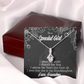 To My Granddaughter Grandma Adores You Alluring Ribbon Necklace Message Card-Express Your Love Gifts
