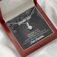 To My Granddaughter Grandma Adores You Alluring Ribbon Necklace Message Card-Express Your Love Gifts