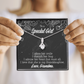 To My Granddaughter Grandma Adores You Alluring Ribbon Necklace Message Card-Express Your Love Gifts
