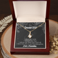 To My Granddaughter Grandma Adores You Alluring Ribbon Necklace Message Card-Express Your Love Gifts