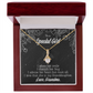 To My Granddaughter Grandma Adores You Alluring Ribbon Necklace Message Card-Express Your Love Gifts