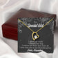 To My Granddaughter Grandma Adores You Forever Necklace w Message Card-Express Your Love Gifts