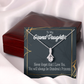 To My Granddaughter Grandma's Princess Alluring Ribbon Necklace Message Card-Express Your Love Gifts