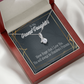 To My Granddaughter Grandma's Princess Alluring Ribbon Necklace Message Card-Express Your Love Gifts
