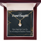 To My Granddaughter Grandma's Princess Alluring Ribbon Necklace Message Card-Express Your Love Gifts