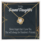 To My Granddaughter Grandma's Princess Infinity Knot Necklace Message Card-Express Your Love Gifts