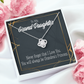 To My Granddaughter Grandma's Princess Infinity Knot Necklace Message Card-Express Your Love Gifts