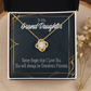 To My Granddaughter Grandma's Princess Infinity Knot Necklace Message Card-Express Your Love Gifts
