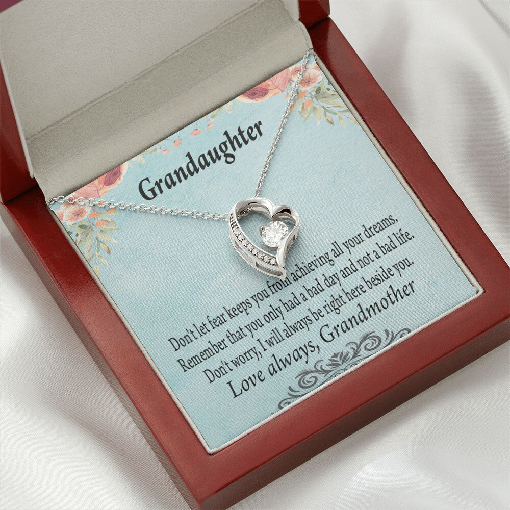 To My Granddaughter Grandma to Granddaughter Message Reach For Your Dreams Forever Necklace w Message Card-Express Your Love Gifts