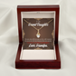 To My Granddaughter Grandpa Encouragement Alluring Ribbon Necklace Message Card-Express Your Love Gifts