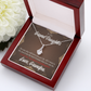 To My Granddaughter Grandpa Encouragement Alluring Ribbon Necklace Message Card-Express Your Love Gifts