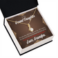 To My Granddaughter Grandpa Encouragement Alluring Ribbon Necklace Message Card-Express Your Love Gifts