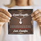 To My Granddaughter Grandpa Encouragement Alluring Ribbon Necklace Message Card-Express Your Love Gifts