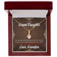To My Granddaughter Grandpa Encouragement Alluring Ribbon Necklace Message Card-Express Your Love Gifts
