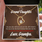 To My Granddaughter Grandpa Encouragement Forever Necklace w Message Card-Express Your Love Gifts