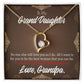To My Granddaughter Grandpa Encouragement Forever Necklace w Message Card-Express Your Love Gifts