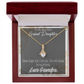 To My Granddaughter Grandpa's Princess Alluring Ribbon Necklace Message Card-Express Your Love Gifts