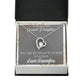 To My Granddaughter Grandpa's Princess Forever Necklace w Message Card-Express Your Love Gifts