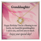 To My Granddaughter Happy Birthday Beautiful Granddaughter Infinity Knot Necklace Message Card-Express Your Love Gifts