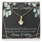 To My Granddaughter Happy Birthday Granddaughter Alluring Ribbon Necklace Message Card-Express Your Love Gifts