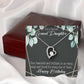 To My Granddaughter Happy Birthday Granddaughter Forever Necklace w Message Card-Express Your Love Gifts