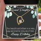 To My Granddaughter Happy Birthday Granddaughter Forever Necklace w Message Card-Express Your Love Gifts