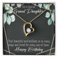 To My Granddaughter Happy Birthday Granddaughter Forever Necklace w Message Card-Express Your Love Gifts