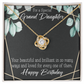 To My Granddaughter Happy Birthday Infinity Knot Necklace Message Card-Express Your Love Gifts