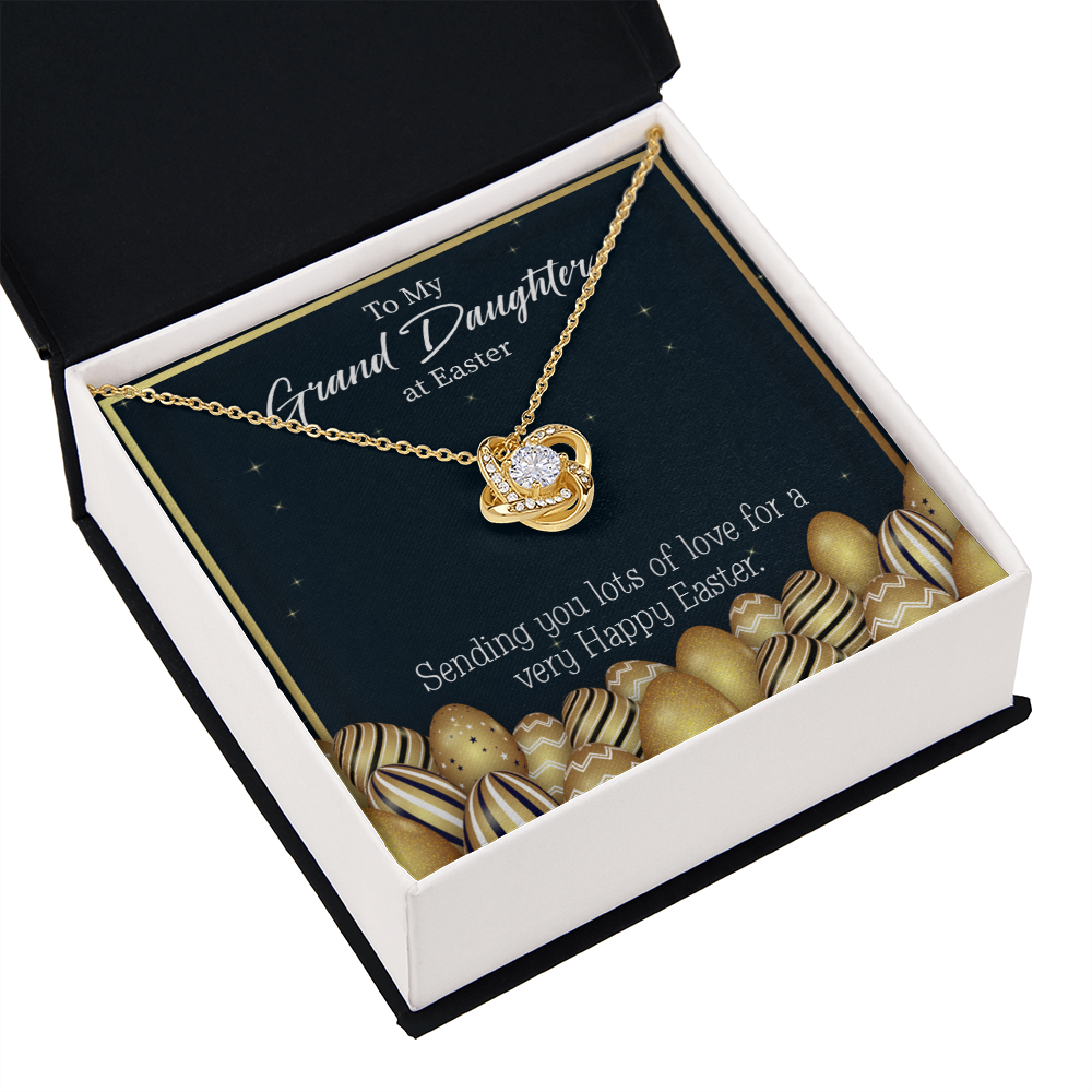 To My Granddaughter Happy Easter Infinity Knot Necklace Message Card-Express Your Love Gifts