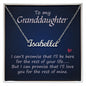 To My Granddaughter I Can't Promise Custom Name Necklace-Express Your Love Gifts