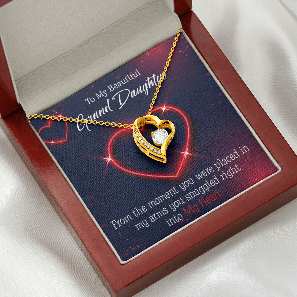 To My Granddaughter In My Heart Forever Necklace w Message Card-Express Your Love Gifts