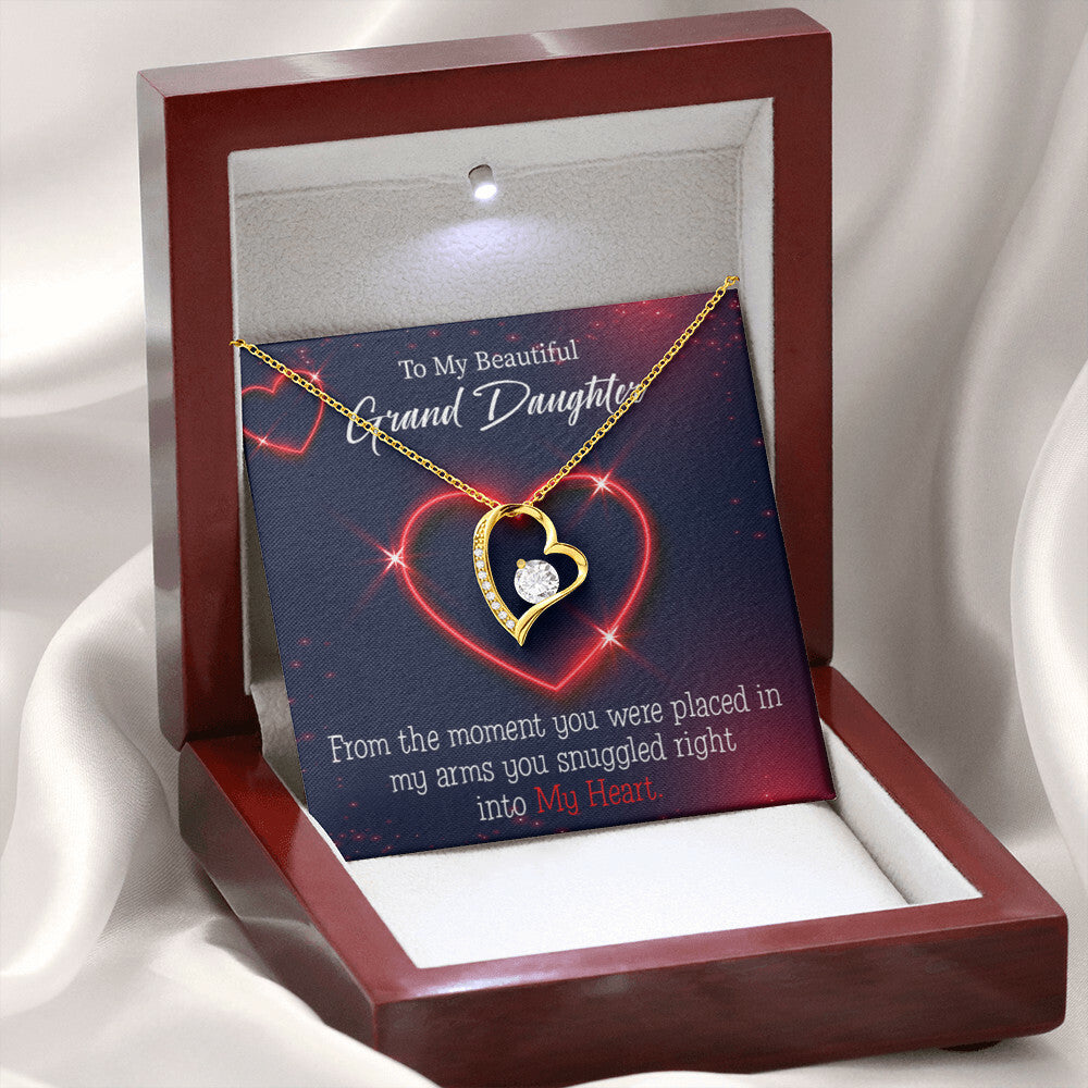 To My Granddaughter In My Heart Forever Necklace w Message Card-Express Your Love Gifts