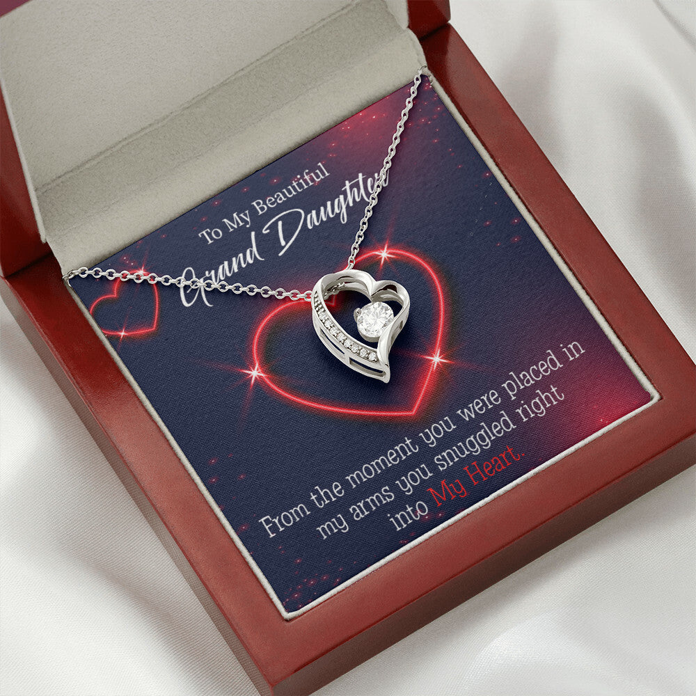 To My Granddaughter In My Heart Forever Necklace w Message Card-Express Your Love Gifts