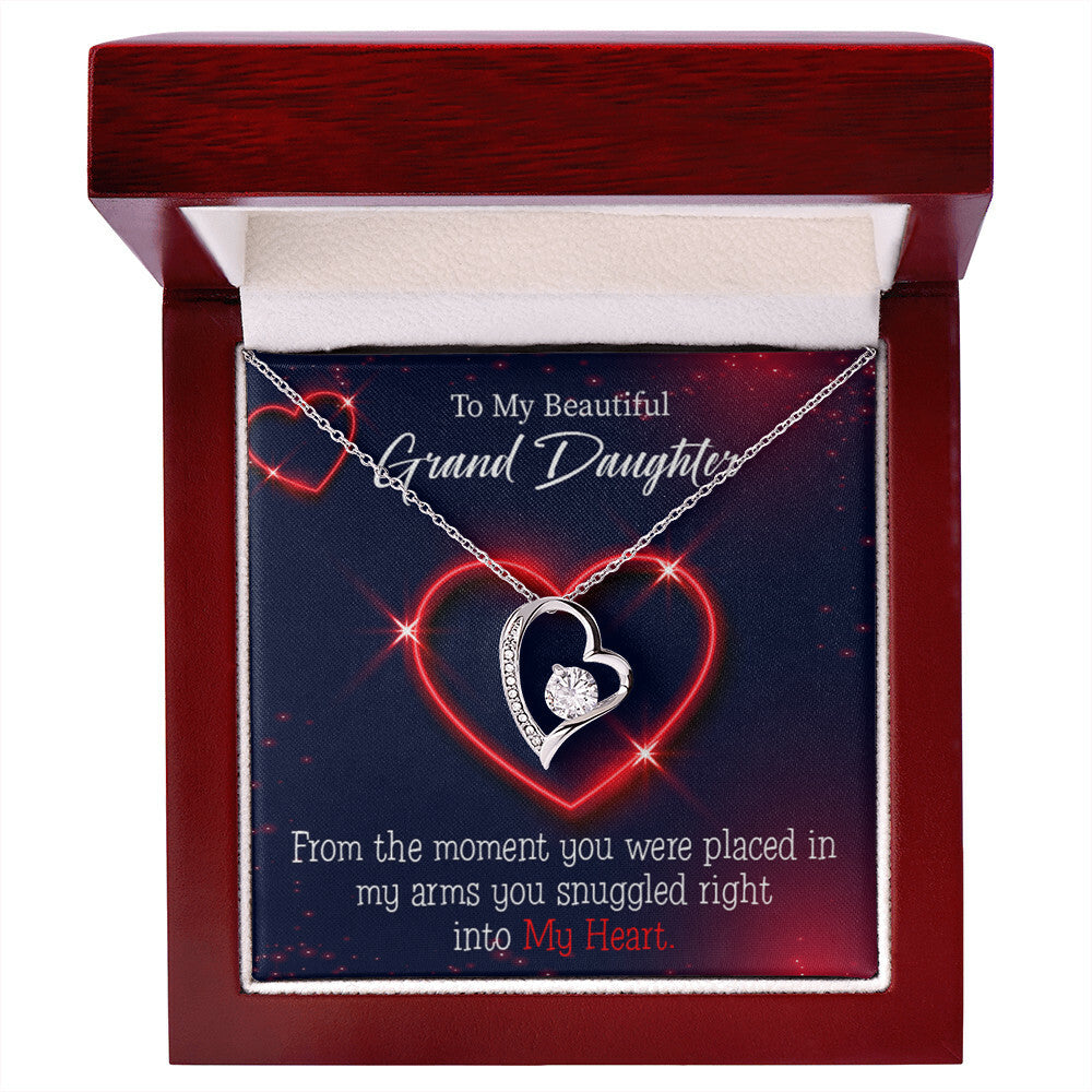 To My Granddaughter In My Heart Forever Necklace w Message Card-Express Your Love Gifts