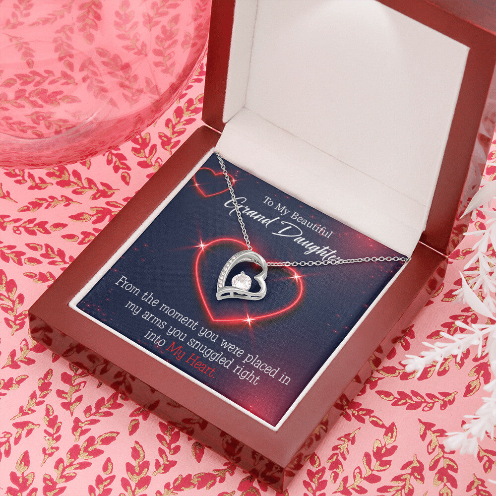 To My Granddaughter In My Heart Forever Necklace w Message Card-Express Your Love Gifts