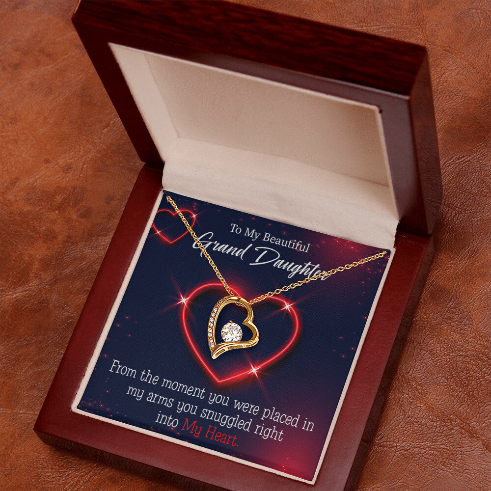 To My Granddaughter In My Heart Forever Necklace w Message Card-Express Your Love Gifts