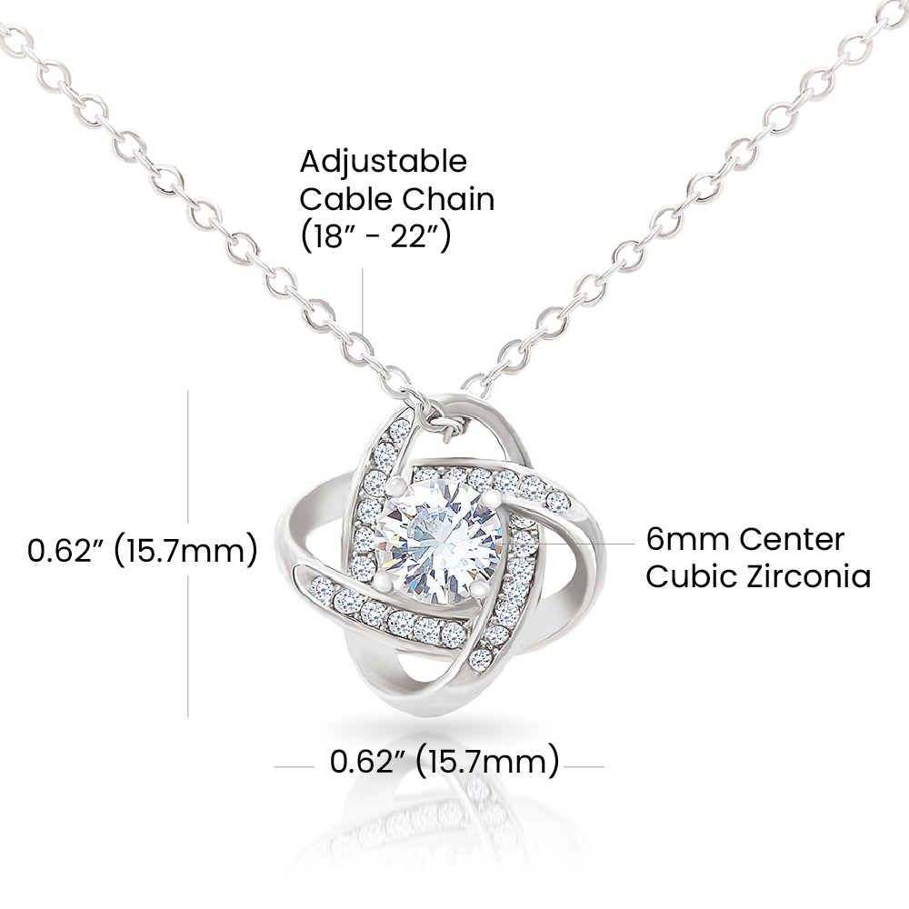To My Granddaughter Inspirational Message From Grandma Infinity Knot Necklace Message Card-Express Your Love Gifts