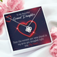 To My Granddaughter Into My Heart Infinity Knot Necklace Message Card-Express Your Love Gifts