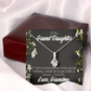 To My Granddaughter Last Breath Grandma Alluring Ribbon Necklace Message Card-Express Your Love Gifts