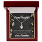 To My Granddaughter Last Breath Grandma Alluring Ribbon Necklace Message Card-Express Your Love Gifts
