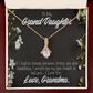 To My Granddaughter Last Breath Grandma Alluring Ribbon Necklace Message Card-Express Your Love Gifts