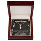 To My Granddaughter Last Breath Grandma Alluring Ribbon Necklace Message Card-Express Your Love Gifts