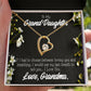 To My Granddaughter Last Breath Grandma Forever Necklace w Message Card-Express Your Love Gifts