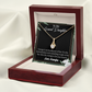 To My Granddaughter Live Your Dreams Alluring Ribbon Necklace Message Card-Express Your Love Gifts