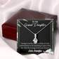 To My Granddaughter Live Your Dreams Alluring Ribbon Necklace Message Card-Express Your Love Gifts