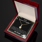 To My Granddaughter Live Your Dreams Alluring Ribbon Necklace Message Card-Express Your Love Gifts