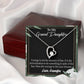 To My Granddaughter Live Your Dreams Forever Necklace w Message Card-Express Your Love Gifts