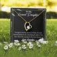 To My Granddaughter Live Your Dreams Forever Necklace w Message Card-Express Your Love Gifts