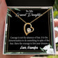 To My Granddaughter Live Your Dreams Forever Necklace w Message Card-Express Your Love Gifts