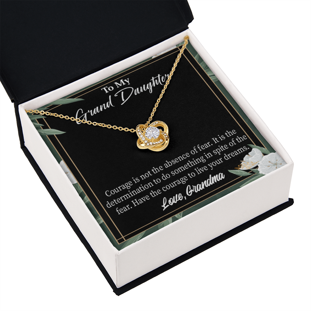 To My Granddaughter Live Your Dreams From Grandma Infinity Knot Necklace Message Card-Express Your Love Gifts